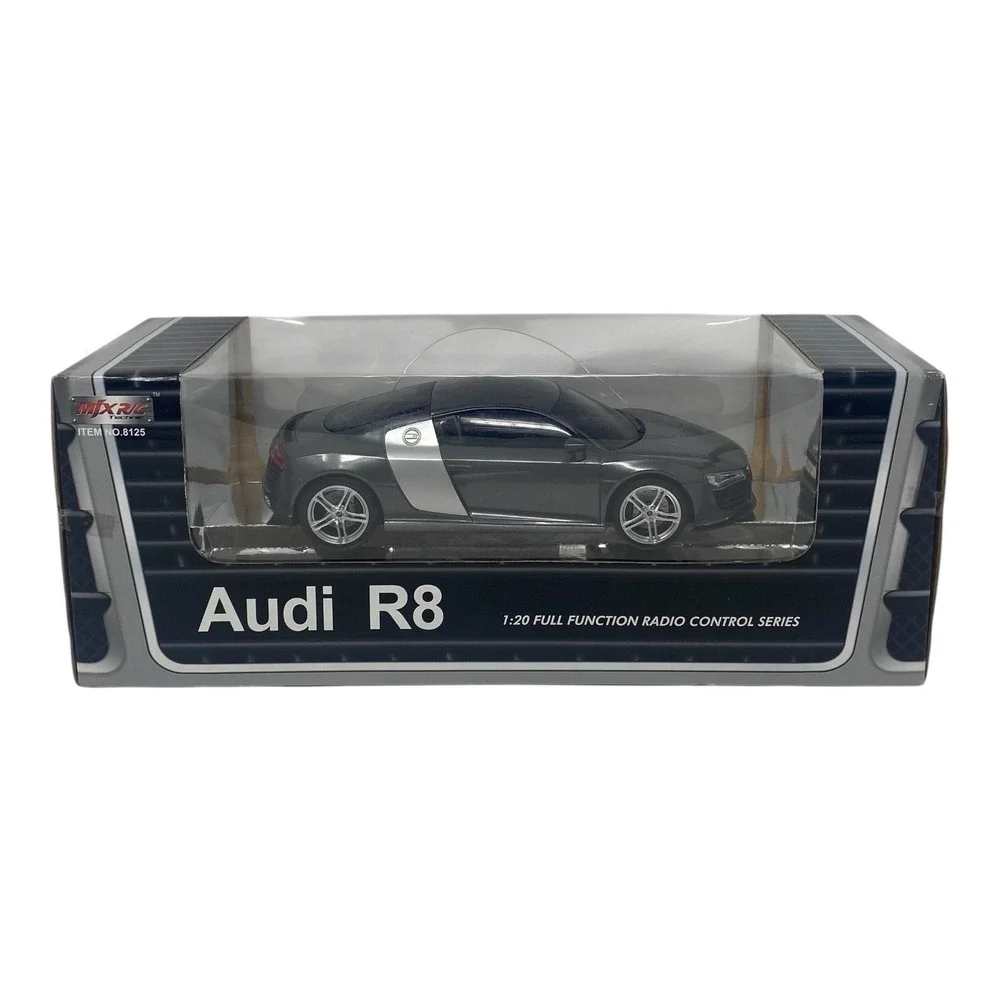 MJX R/C Technic Audi R8 1:20 Scale Silver‎ & Black Radio Control Car 49 MHZ